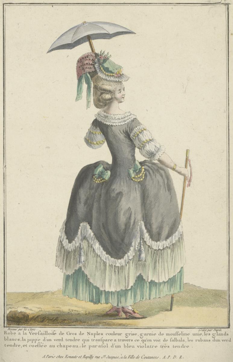 Gallerie des Modes et du Costume Français: Robe à la Versaillaise. N.74