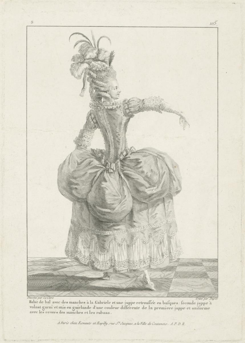Gallerie des Modes et du Costume Français: Habit de Bal. S.105