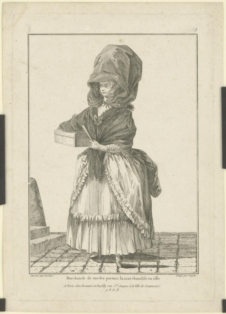 Gallerie des Modes et du Costume Français: Marchande de modes. G.41