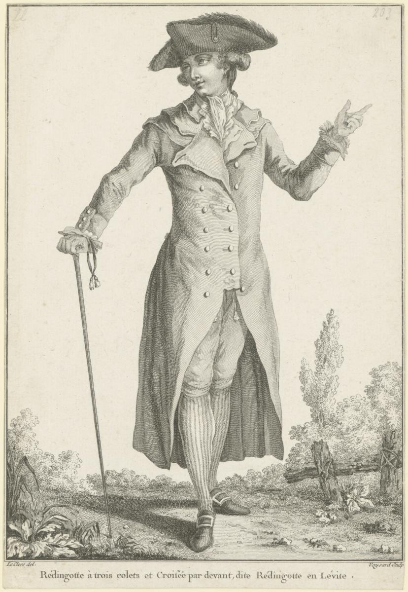 Gallerie des Modes et du Costume Français: Redingote en Lévite. ll.203