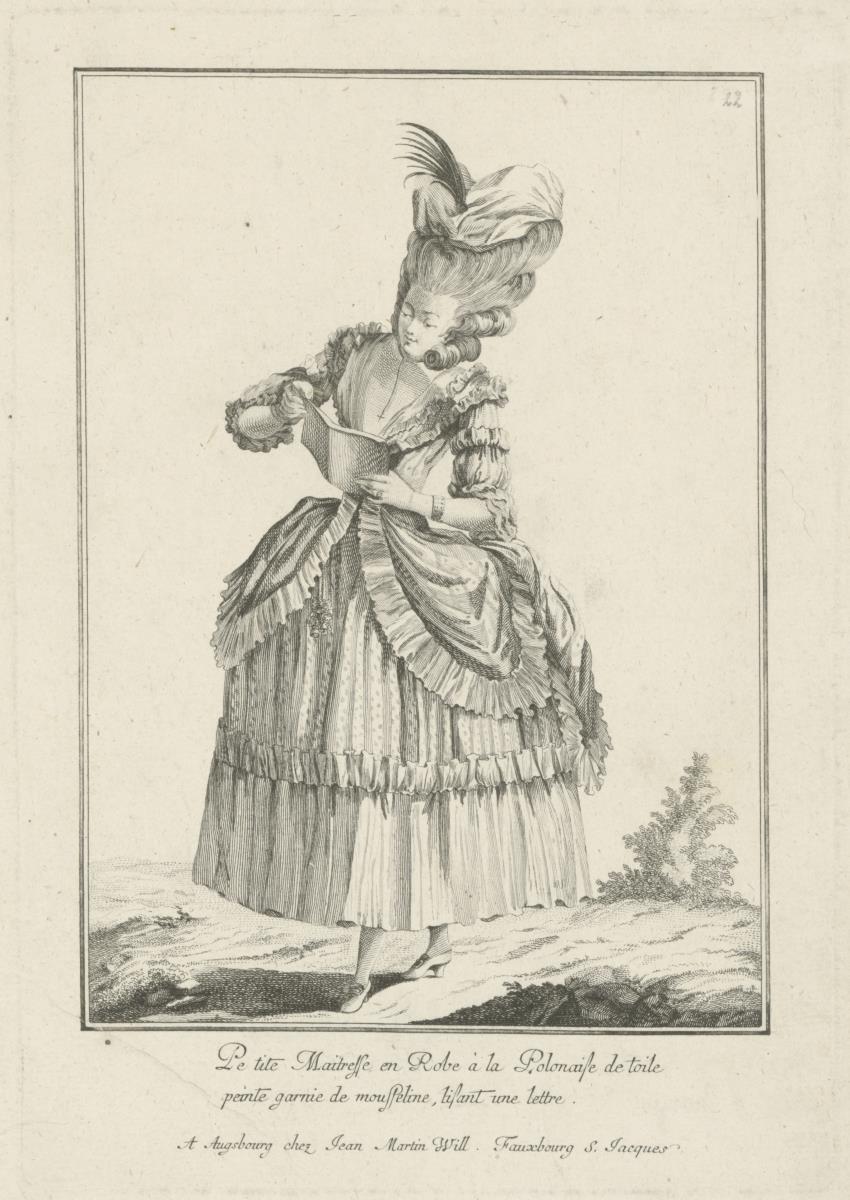 Gallerie des Modes et du Costume Français: Petite Maitresse en Robe à la Polonaise. G.39