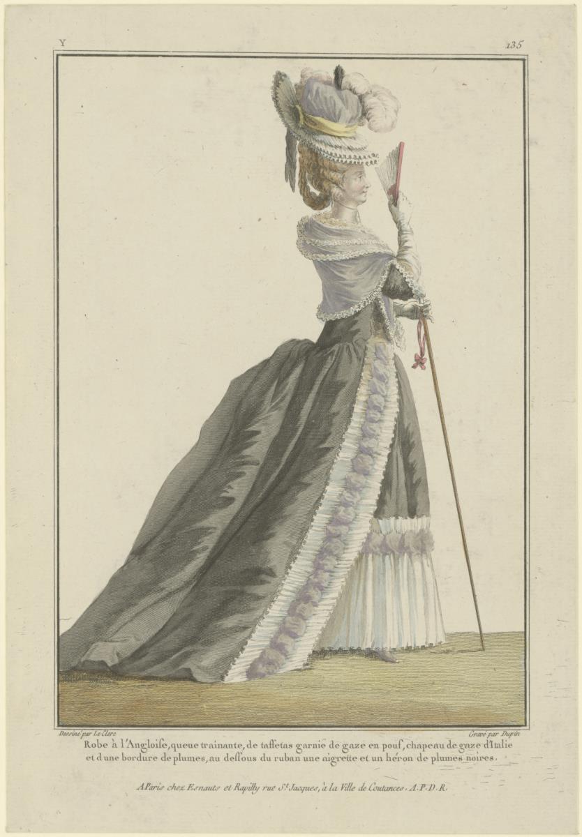 Gallerie des Modes et du Costume Français: Robe à l'Anglaise. Y.135