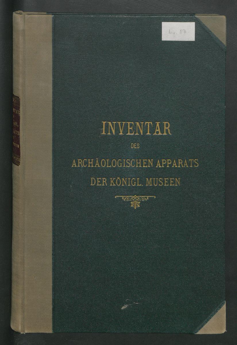 Inventar des Archäologischen Apparats der Königl. Museen