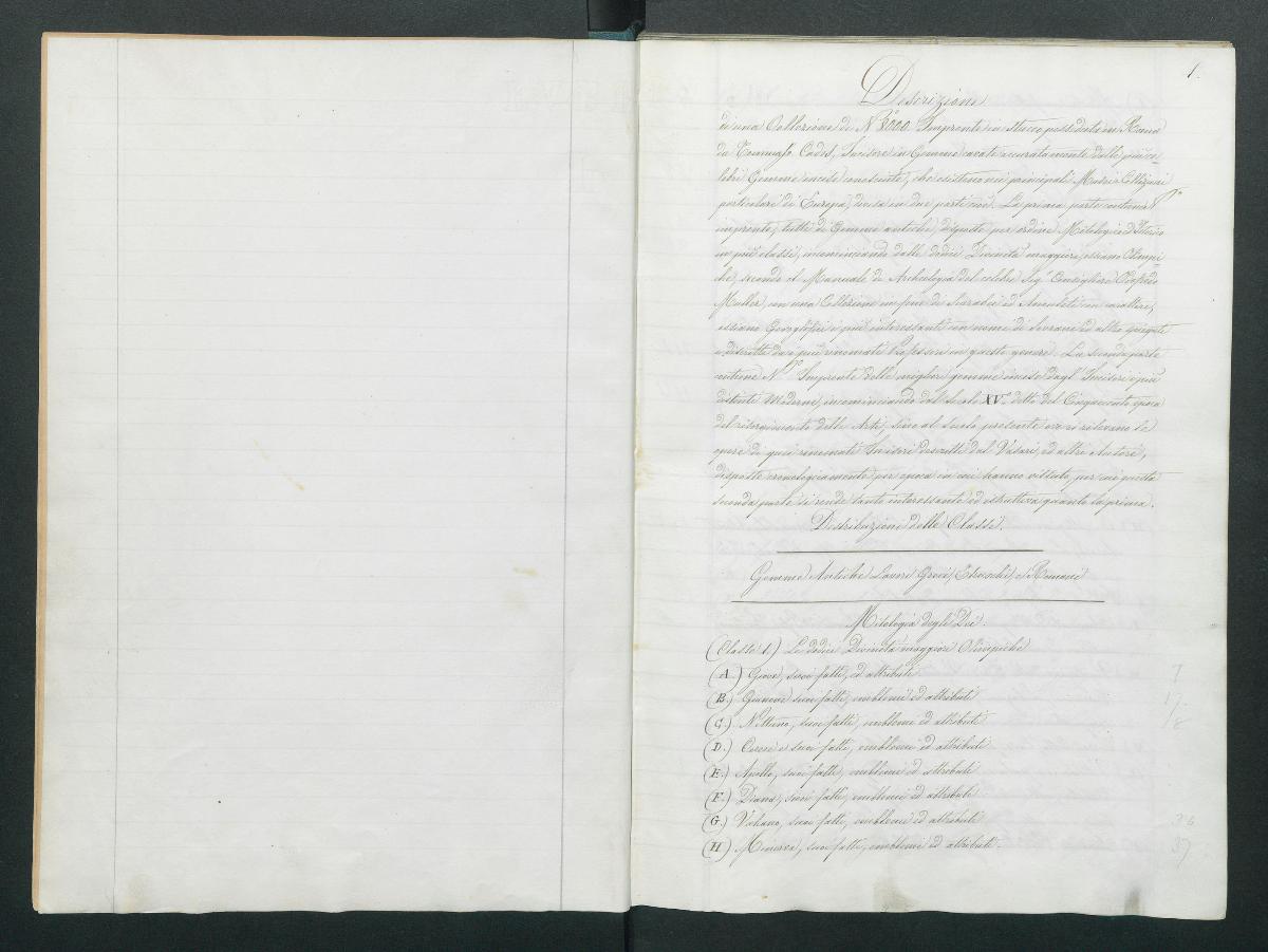 Descrizione della Collezione d`Impronte di T. Cades