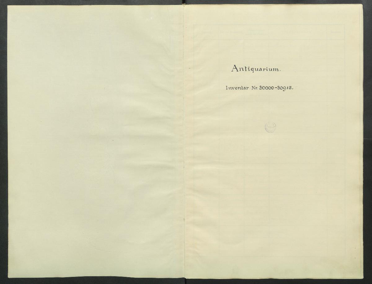 Antiquarium Inventar No 30000–30915.