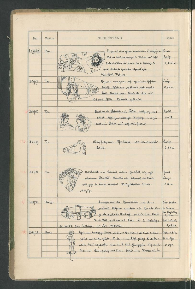 Antiquarium Inventar No 30916-31891