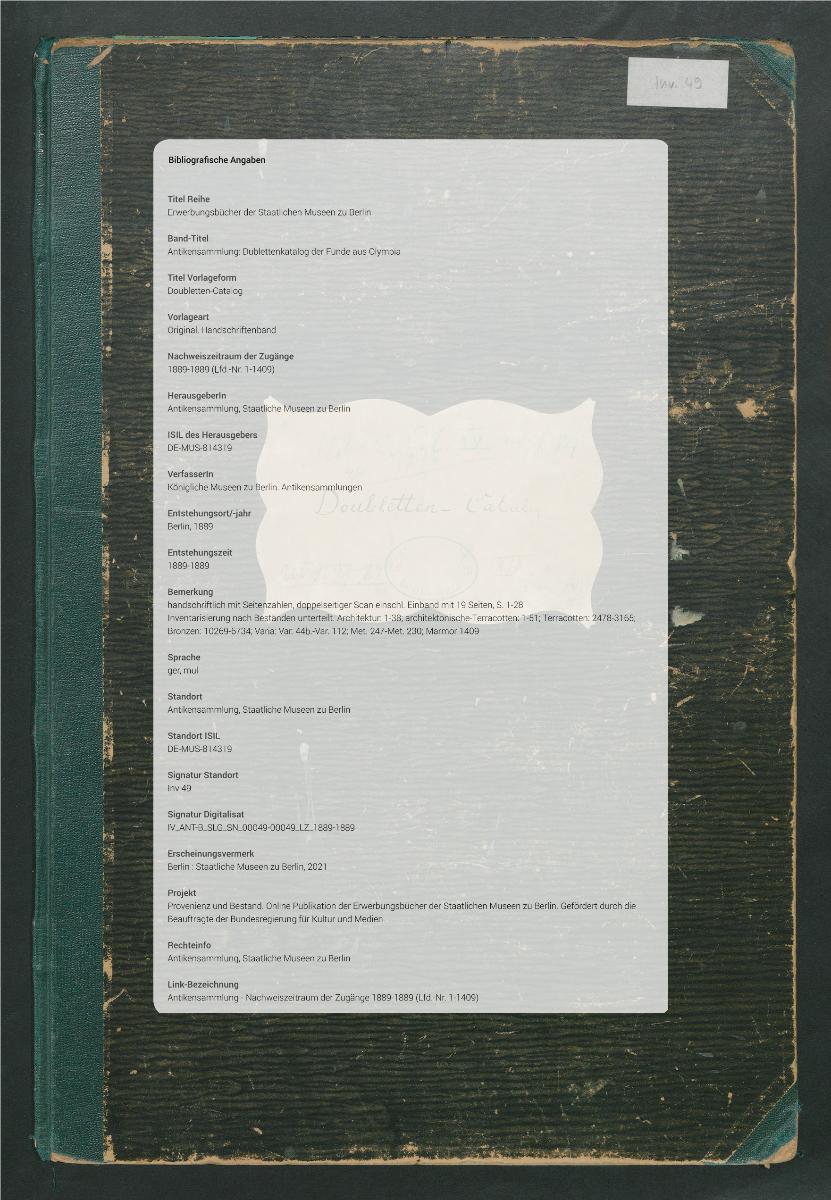 Doubletten-Catalog