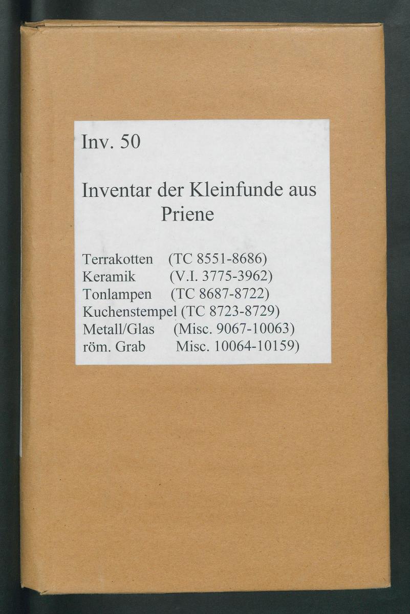 Inventar der Kleinfunde von Priene.