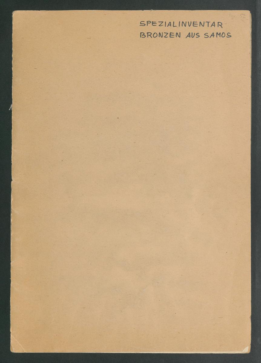 Bronzen aus Samos : Funde von Heraion 1909-1914