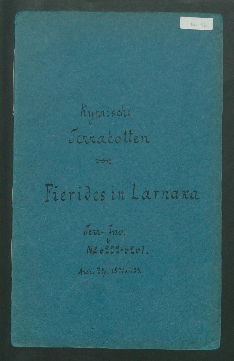 Kyprische Terracotten von Pierides in Larnaka Terr-Inv. No 6222-6261. Arch. Ztg. 1870 s. 123.