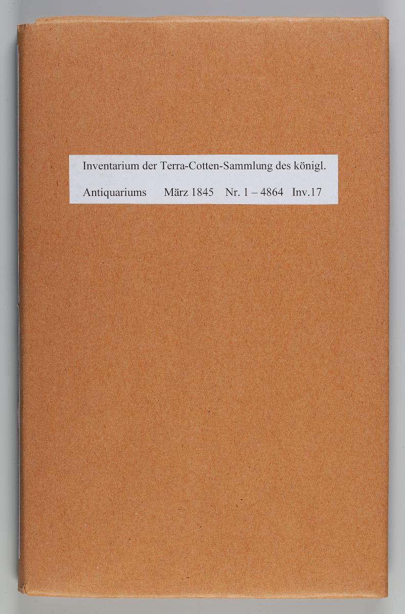 Inventar der Terracottensammlung März 1845