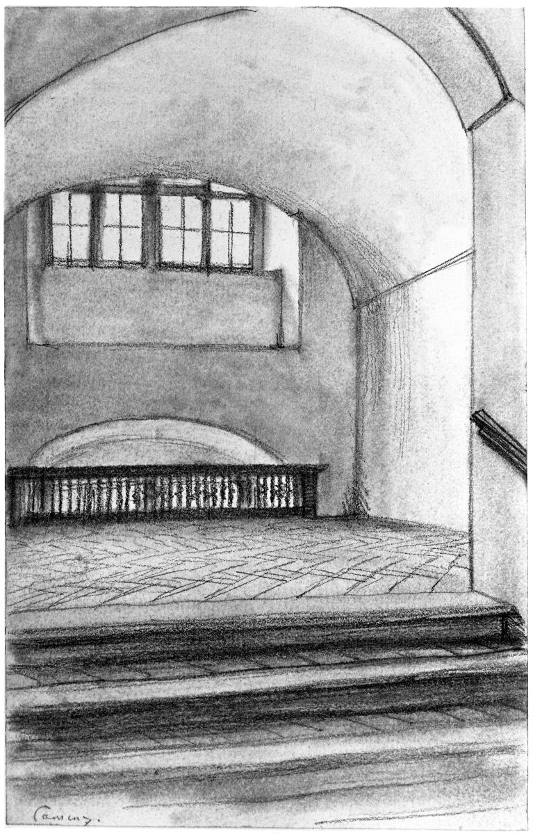 Treppenhaus mit Gewölbe im Kloster Kamenz