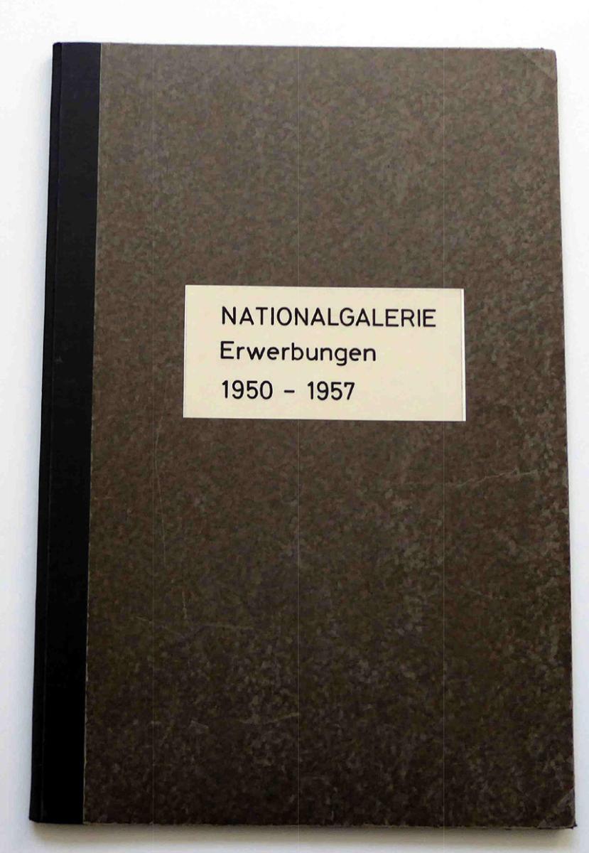 Inventar für Sammlungen + Kunstwerke der National-Galerie