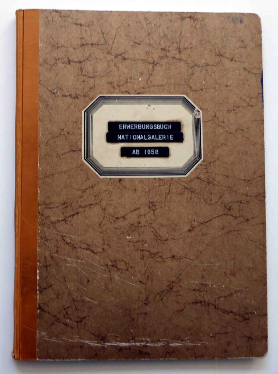 Buch Nr. 2 Inventar für Sammlungen und Kunstwerke der National-Galerie