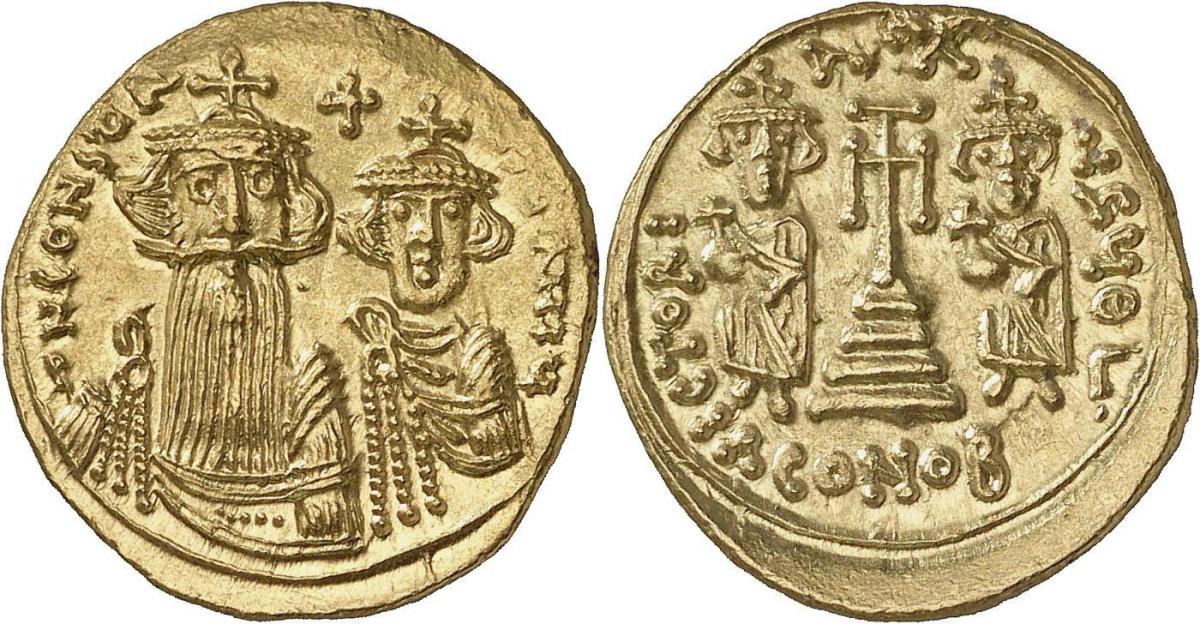 Byzanz: Constans II., Constantinus IV., Heraclius, Tiberius