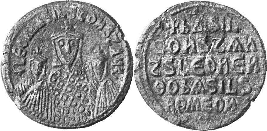 Byzanz: Basilius I. mit Constantinus und Leo VI.