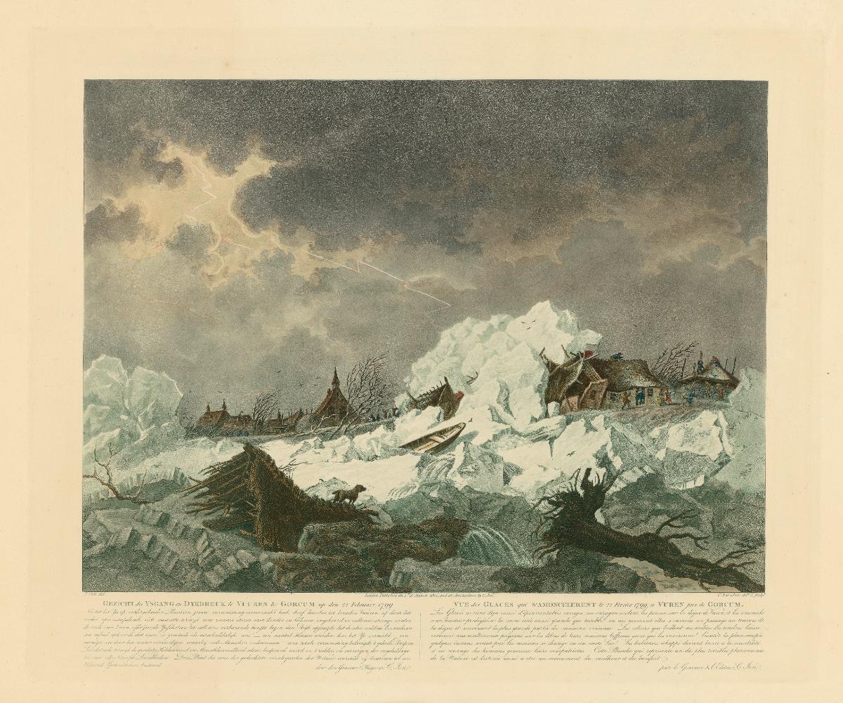 Eisgang und Deichbruch bei Gorkum am 22.2.1799