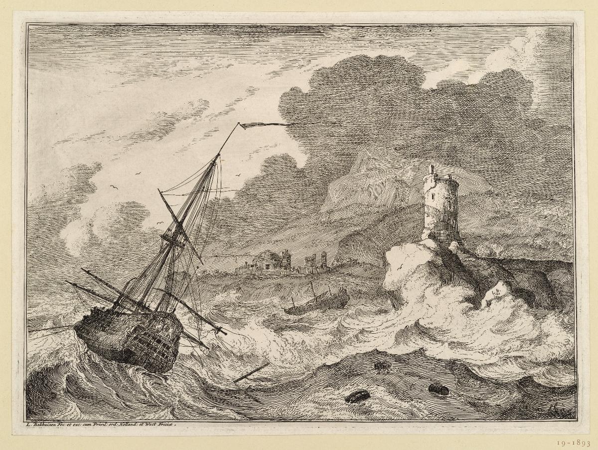 Schiff in rauer See