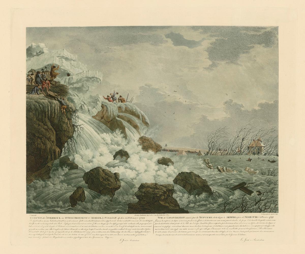 Deichbruch in Bemmel bei Nymegen am 21.2.1799