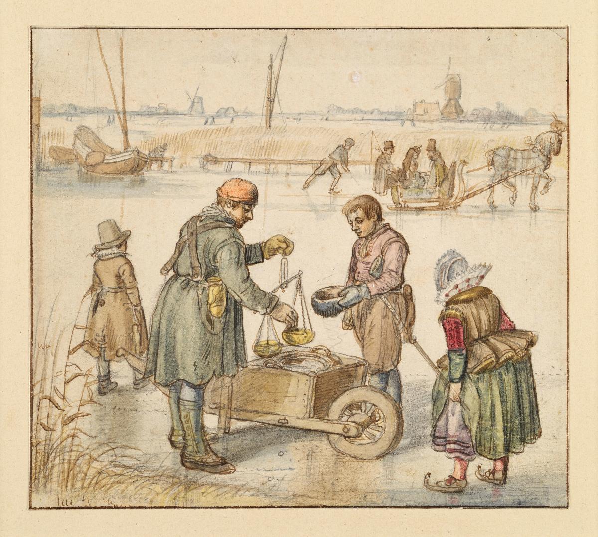 Händler auf dem Eis