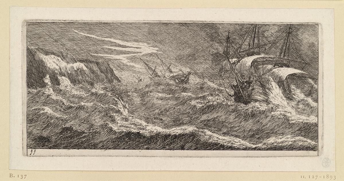 Segelschiff in einem Sturm