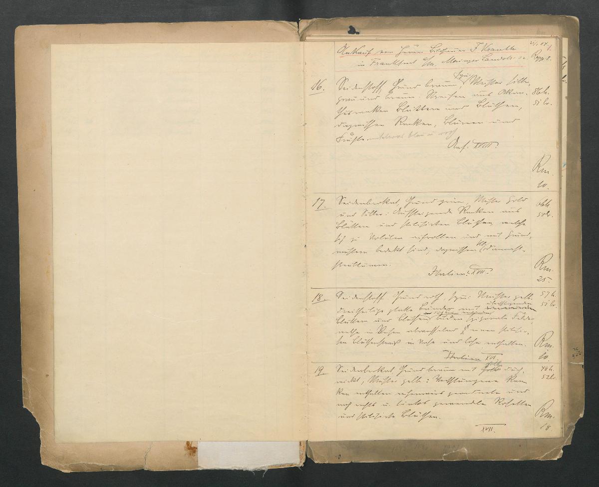 Kunstgewerbe-Museum zu Berlin. Stoffsammlung Conceptbuch. Stoffe, Stickereien & Spitzen Ankäufe & Geschenke 1884.