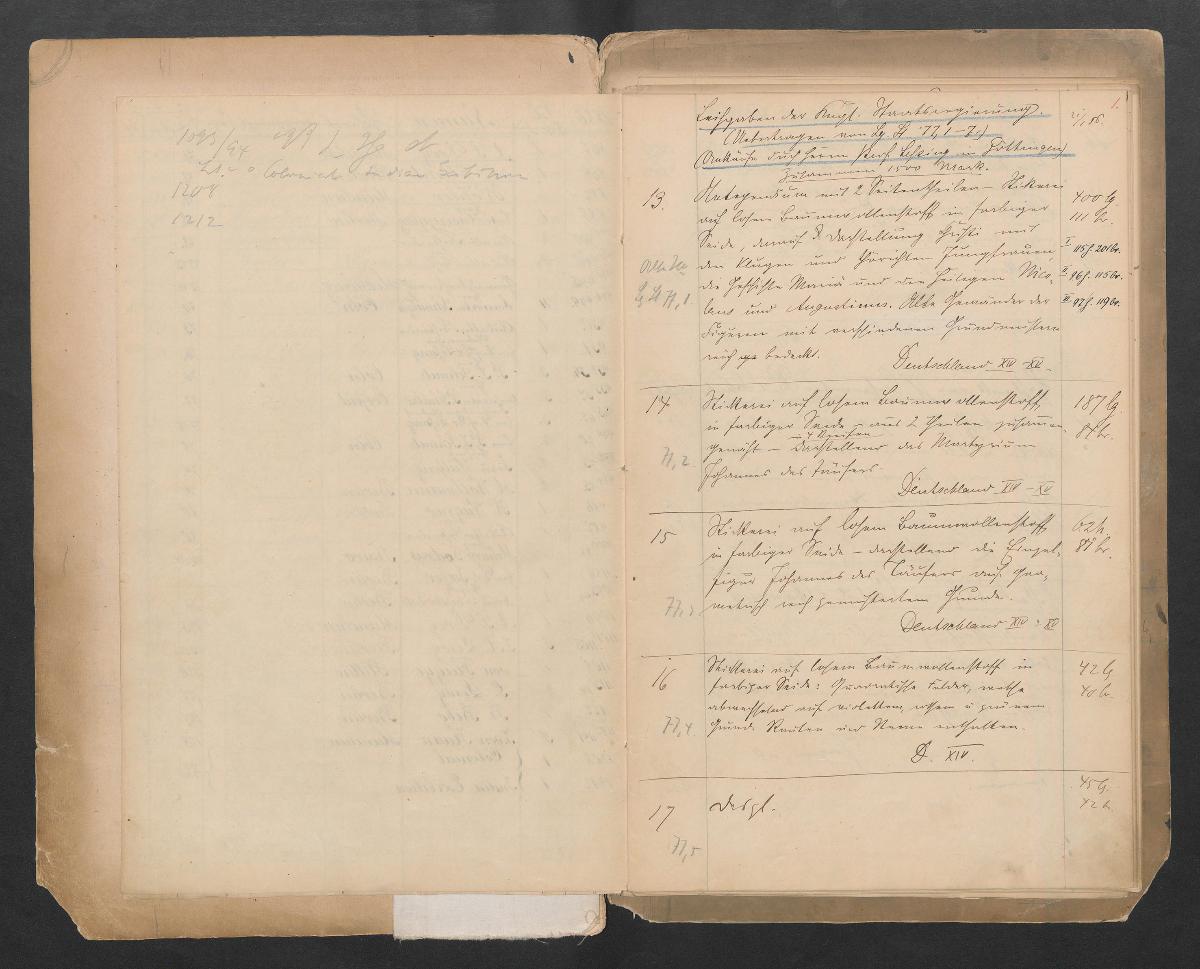 Königliches Kunstgewerbe Museum Stoffsammlung Conceptbuch Stoffe, Stickereien und Spitzen Ankäufe und Geschenke 1886
