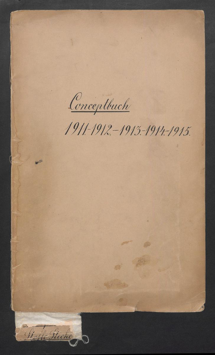 Conceptbuch 1911.-1912.-1913.-1914.-1915.