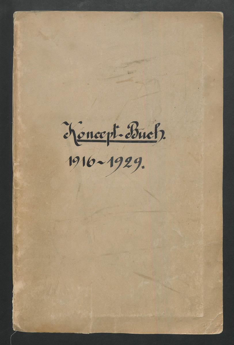 Koncept-Buch. 1916-1929.