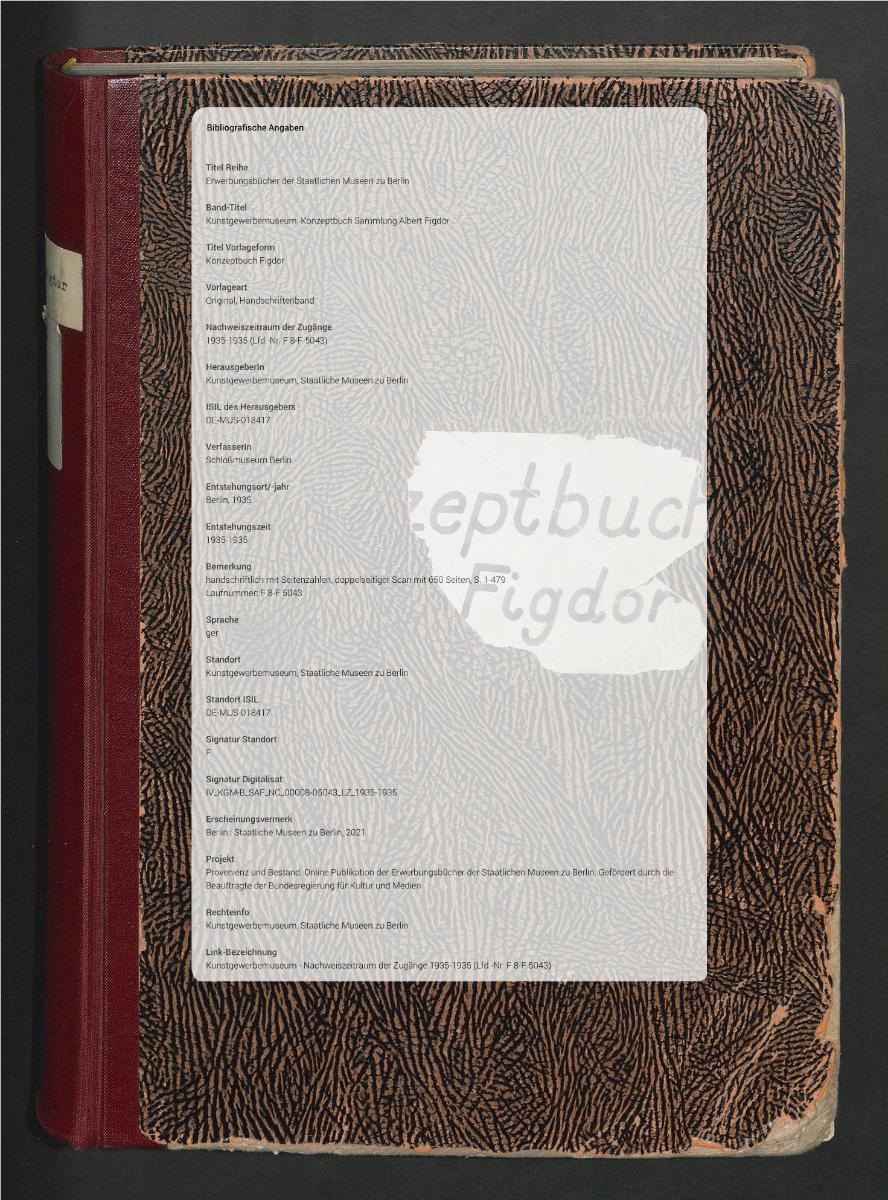 Konzeptbuch Figdor