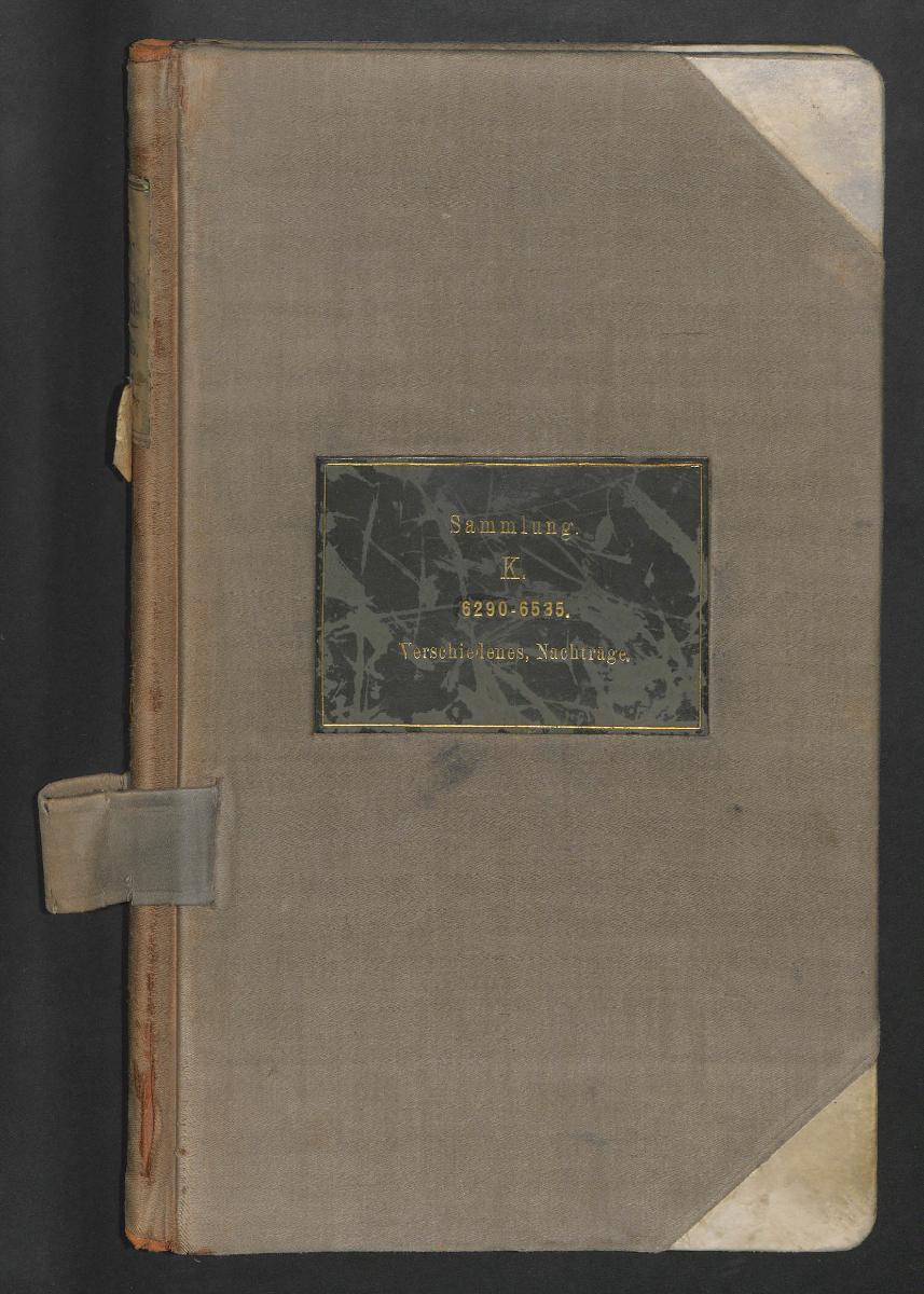 X. Verschiedenes und Nachträge. Nr. 6290 - 6505