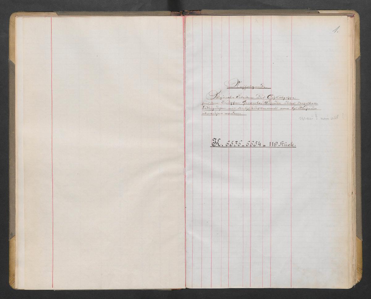 Sammlung. K. 6536-6983. Nachträge Verschiedenes.