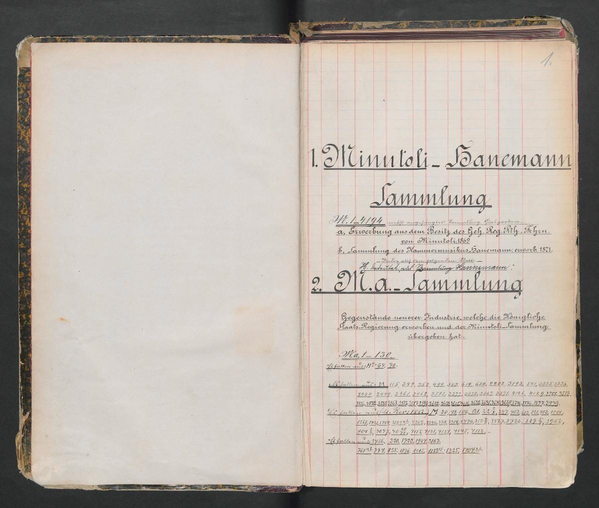 1. Minutoli_Hanemann Sammlung 2. M.a._Sammlung