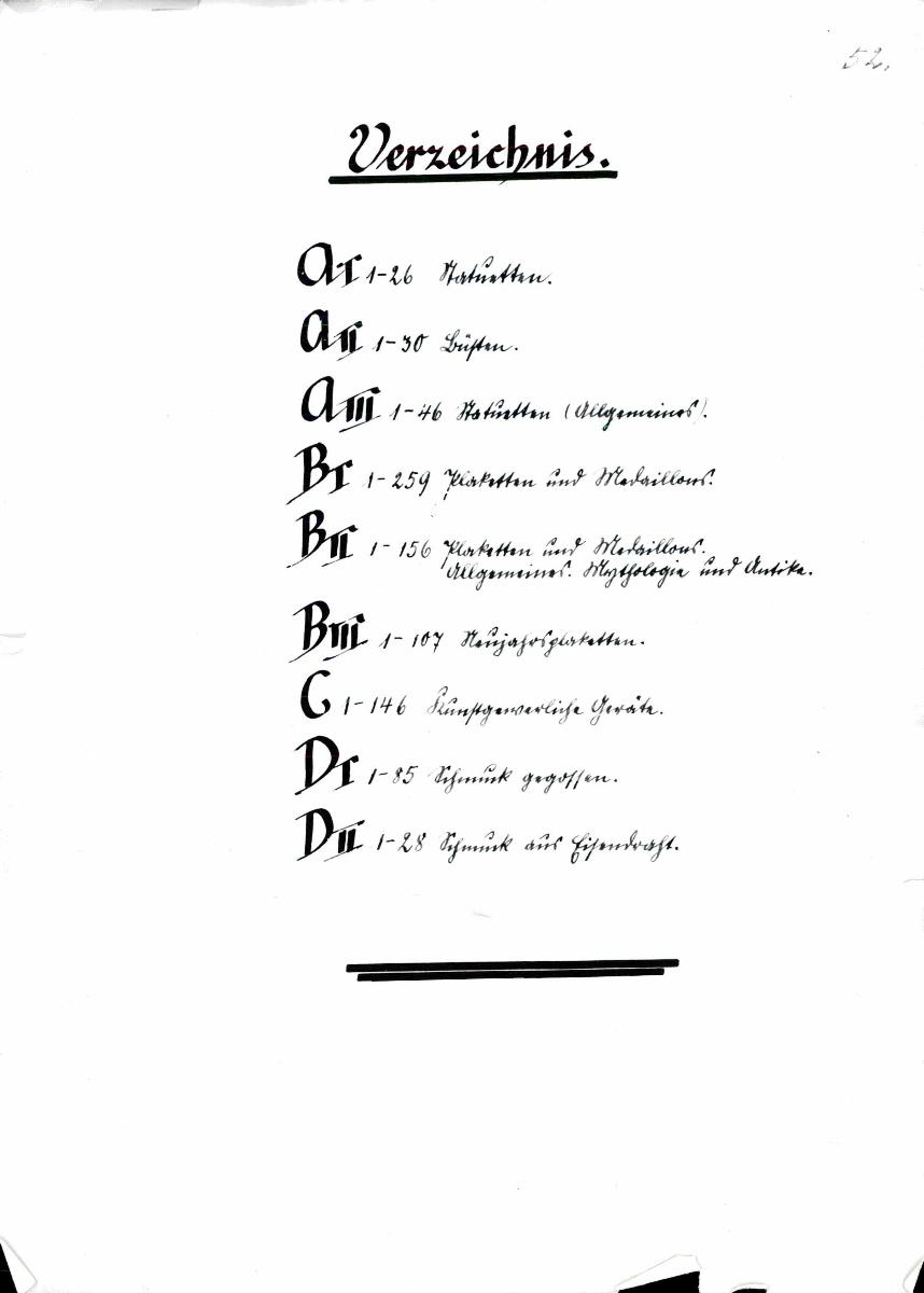 65 84c Film 32 W. (Wolters) Eisensammlung Seite 84 links fehlt, felht im Film 1.6.1960 Sch. [Schönberger, Arno] v.B [= Lfd.-Nr. Wo A I 1-Wo D II 28 aus Verzeichnis Sammlung Wolters Eisensammlung]