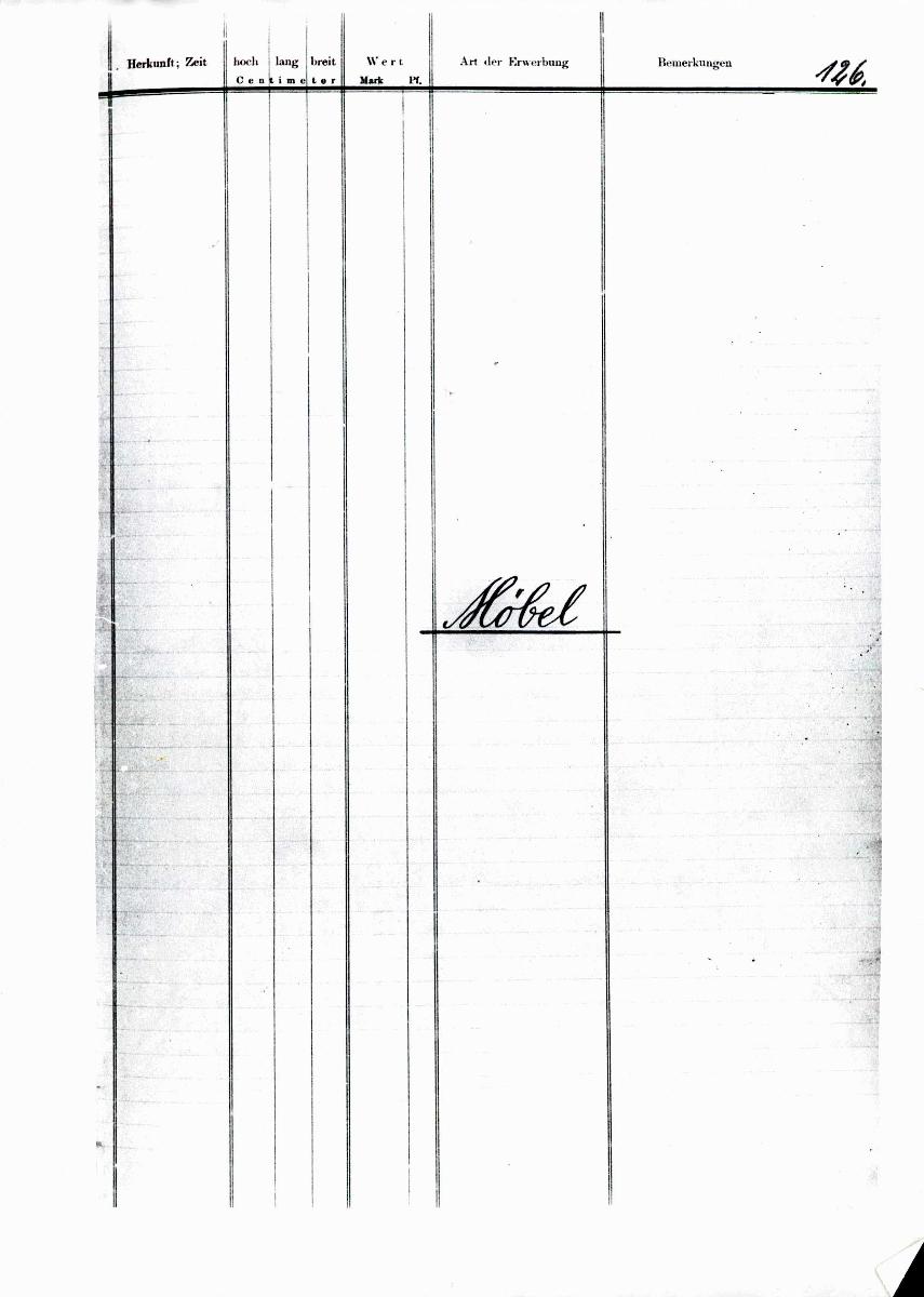 95 123a S 600-1612 Seite 126-245 vollständig 28.6.1960 Sch. [Schönberger, Arno] v.B. [= Lfd.-Nr. S 600-1612 aus Inventarbuch Bestand Berliner Schloss S 1-S 1612]