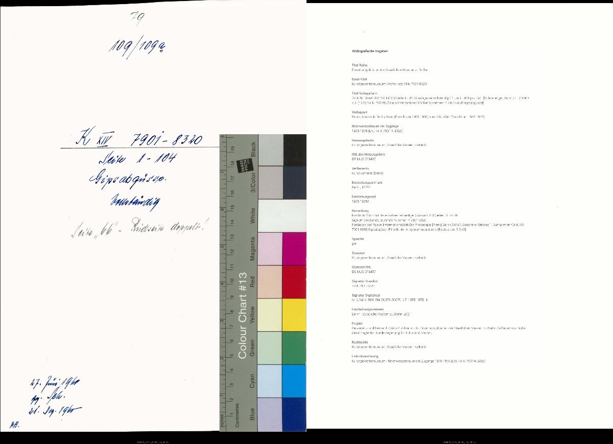 Gips Abgüsse Nr. 7901-8688