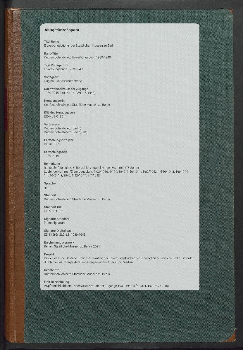 Erwerbungsbuch 1939-1948