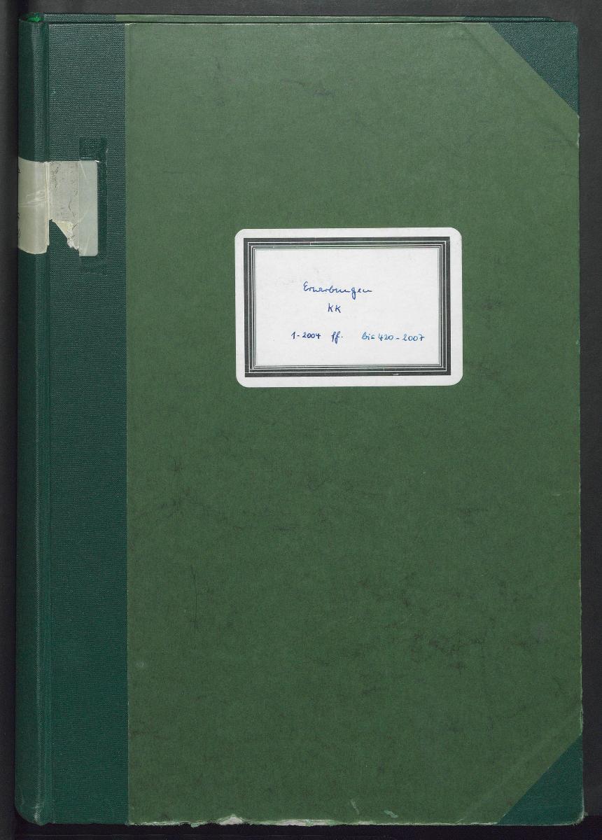 Erwerbungen KK 1-2004 ff. bis 420-2007