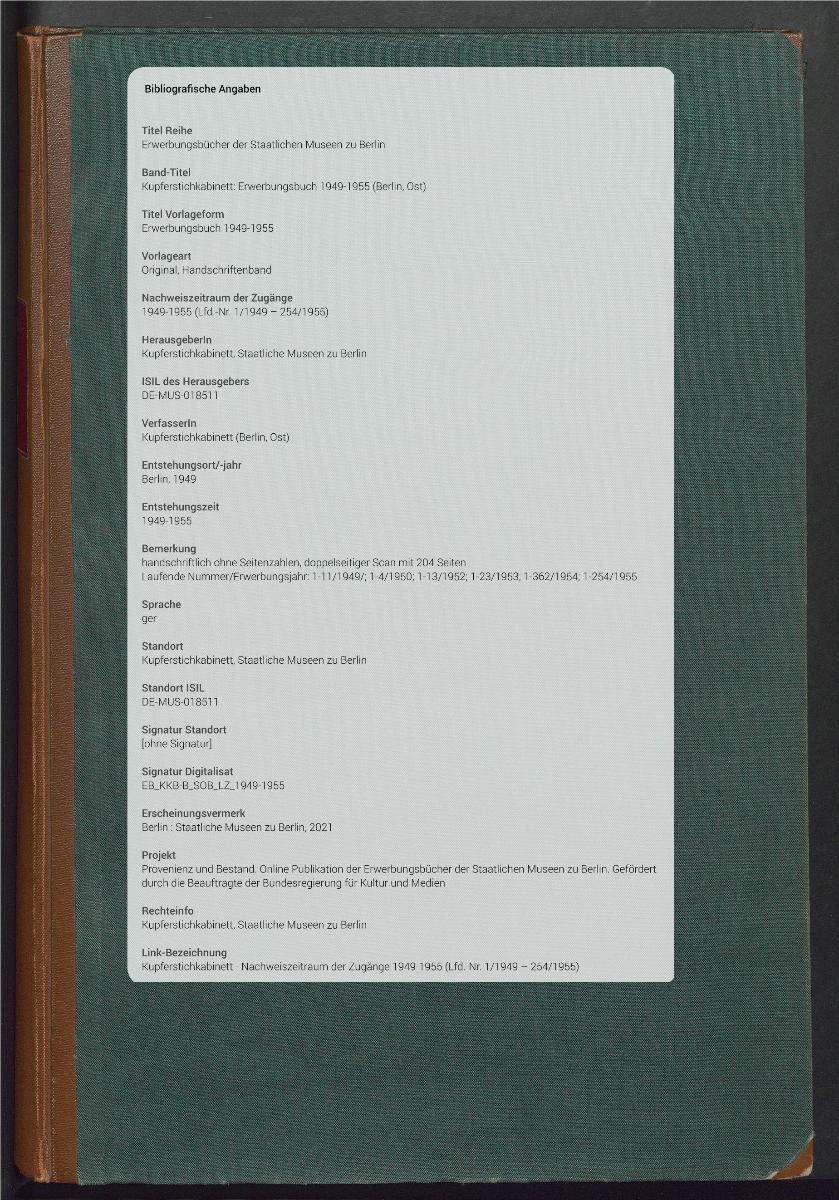Erwerbungsbuch 1949-1955