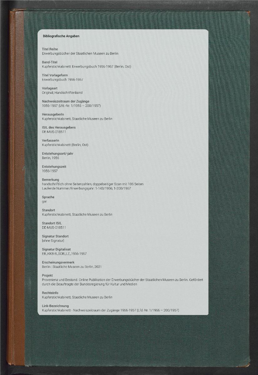 Erwerbungsbuch 1956-1957