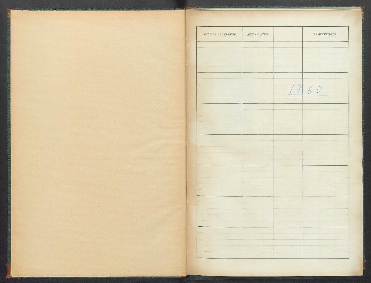Erwerbungsbuch 1960-1961