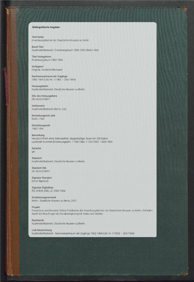 Erwerbungsbuch 1962-1964