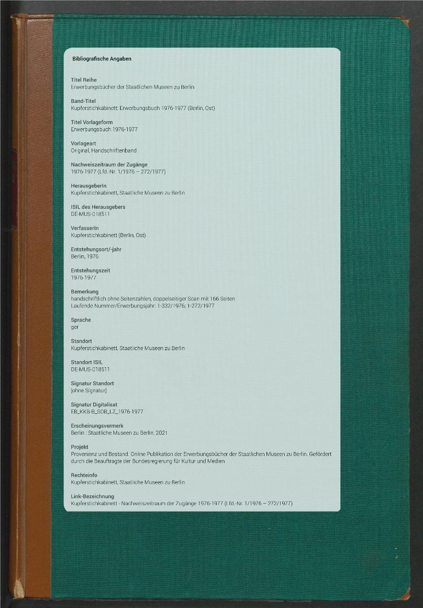 Erwerbungsbuch 1976-1977
