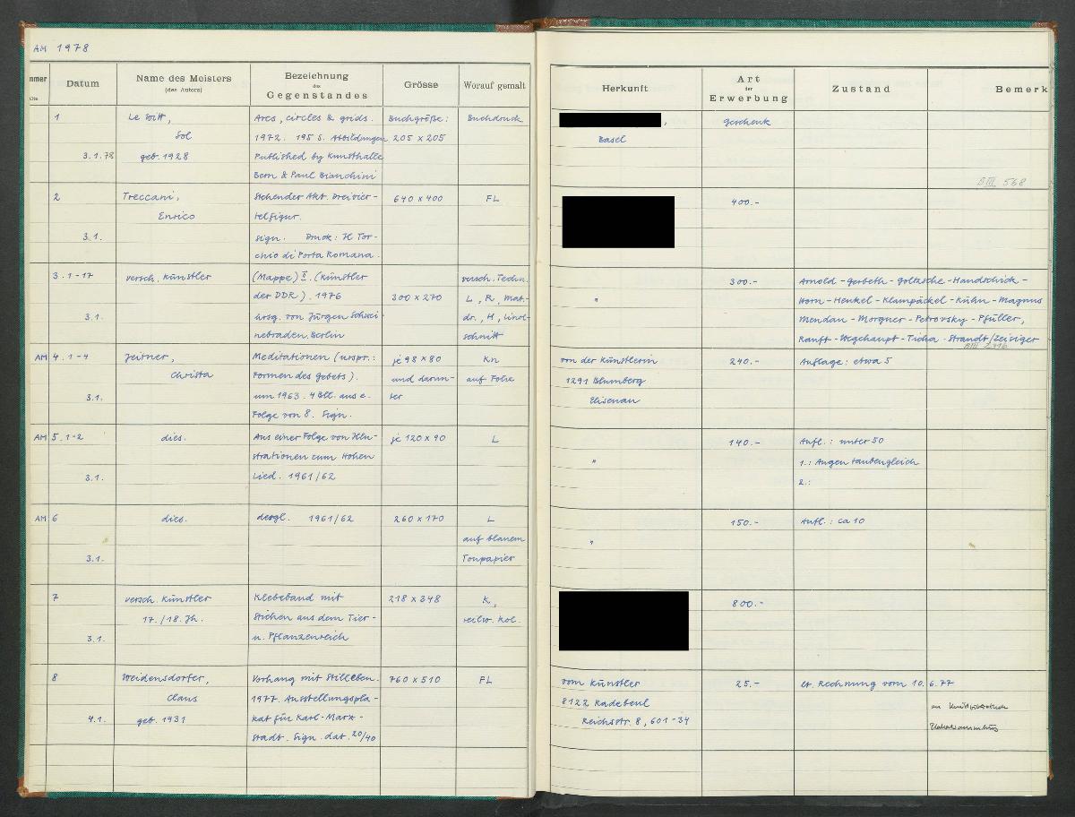 Erwerbungsbuch 1978-1979