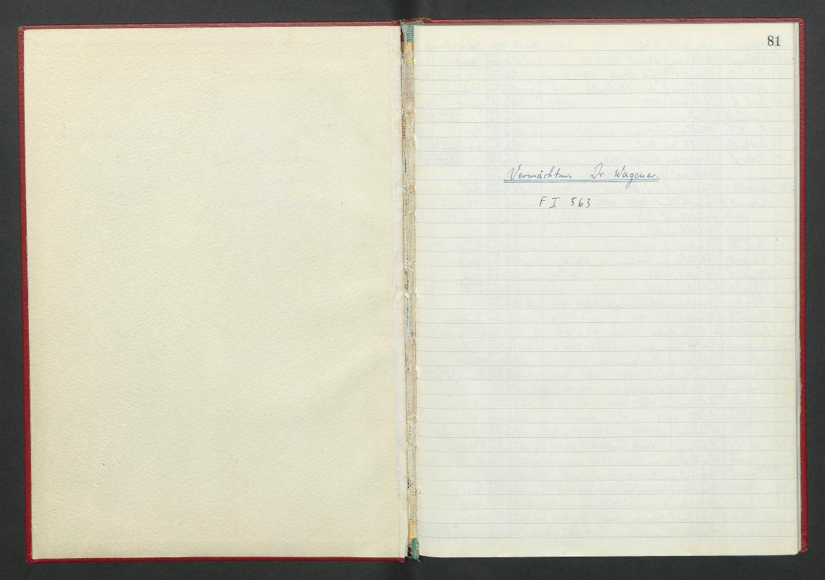 Vermächtnis Dr. Wagener FI 563