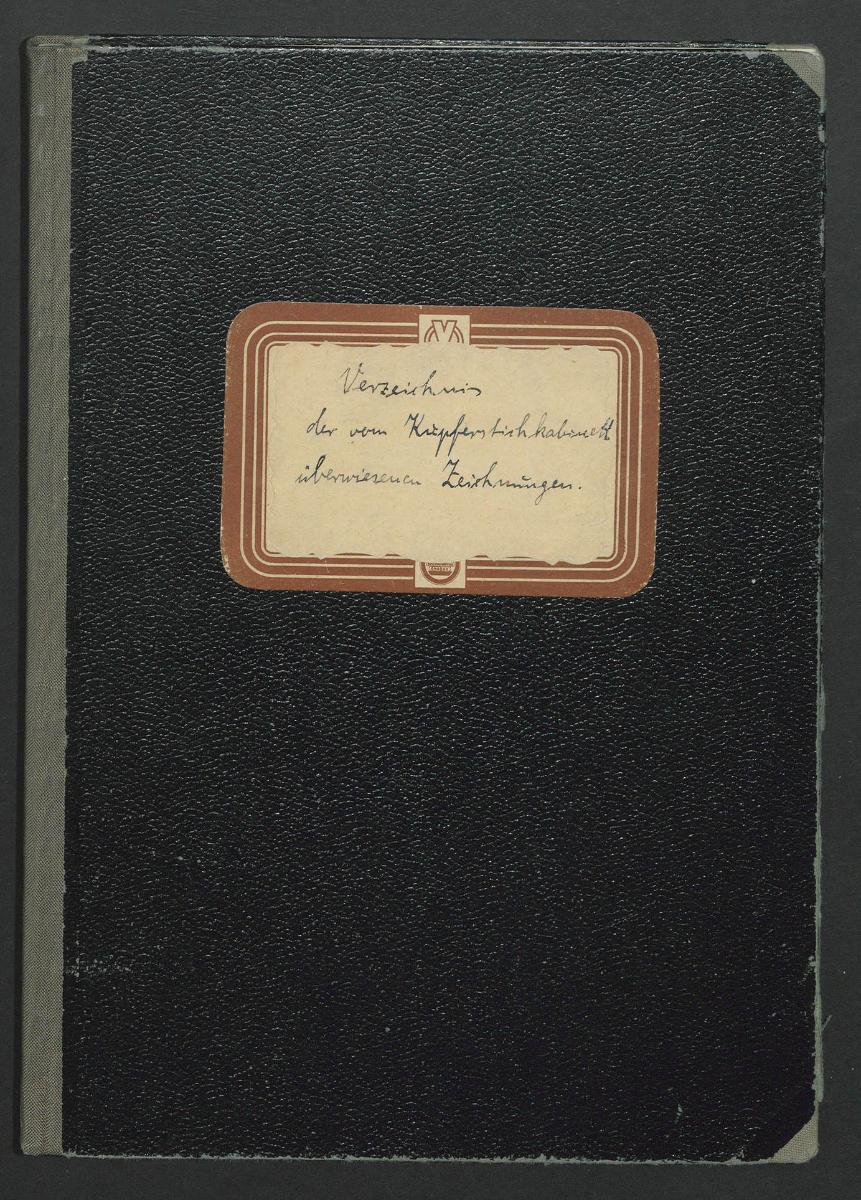 Verzeichnis der vom Kupferstichkabinett überwiesenen Zeichnungen [= Abschrift v. Verzeichnisses der 1878 vom Kupferstichkabinett an die National-Galerie überwiesenen Zeichnungen]