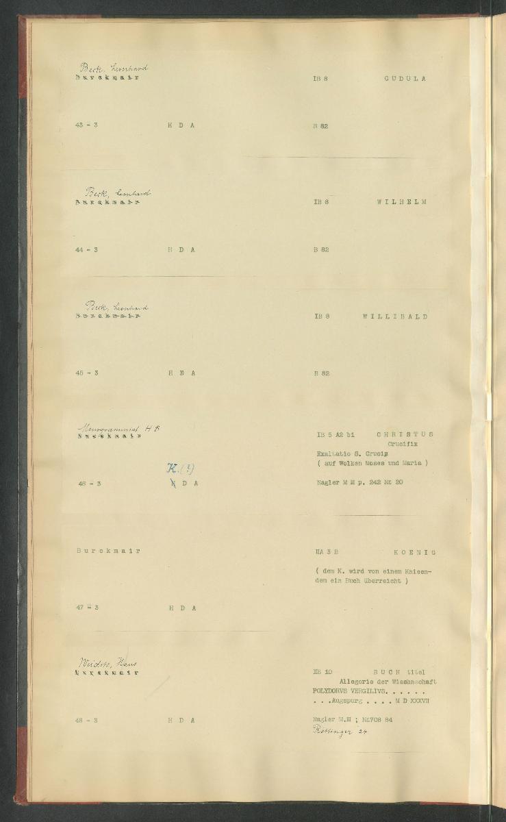 Druckgraphik Inventar Alter Bestand bis 1878 Bd. 3