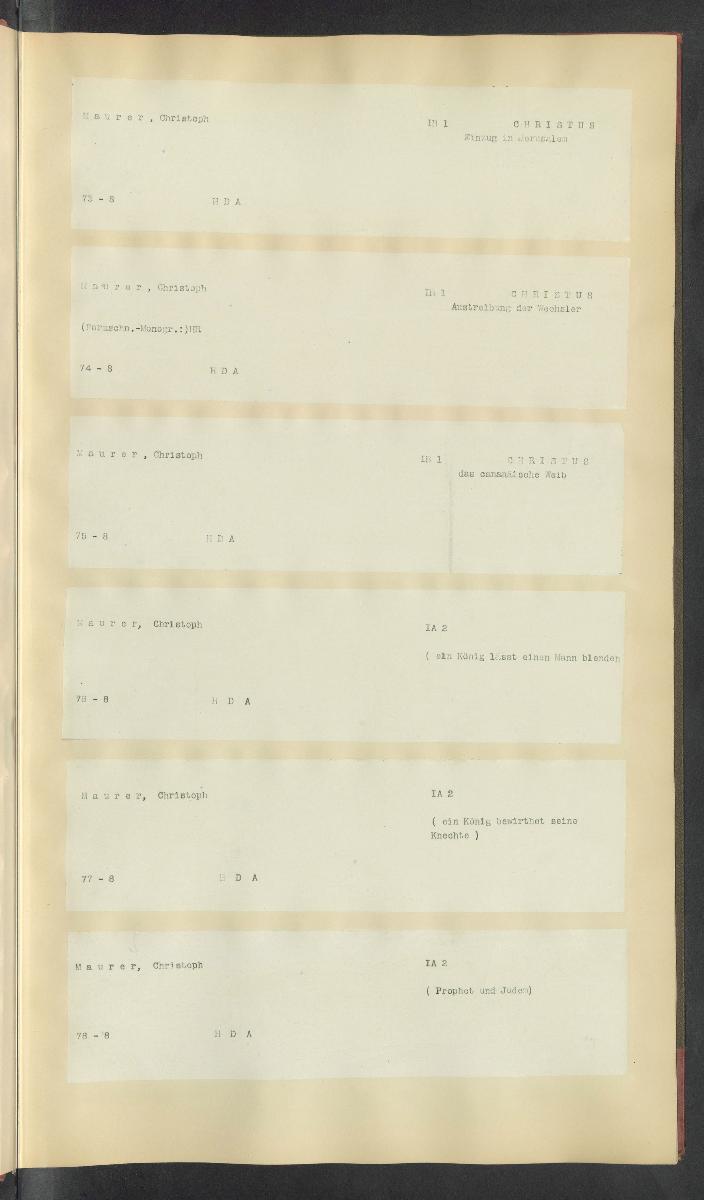 Druckgraphik Inventar Alter Bestand bis 1878 Bd. 8