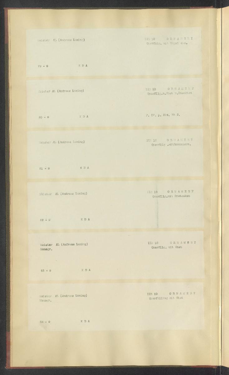 Druckgraphik Inventar Alter Bestand bis 1878 Bd. 9