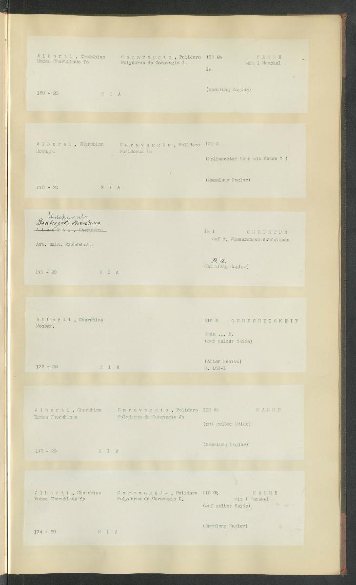 Druckgraphik Inventar Alter Bestand bis 1878 Bd. 20